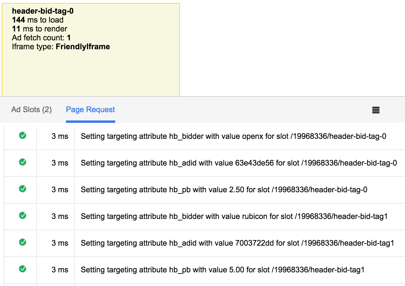 Prebid.js Debug Console